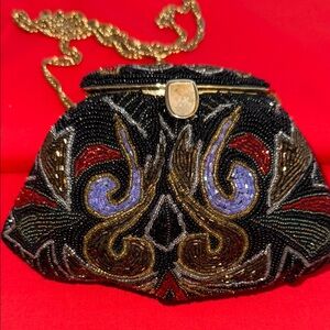 Elegant Beaded Evening Clutch Shoulder Chain StrapLennox